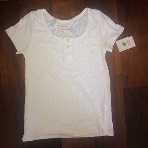 Never worn white quarter-buttoned shirt for kids.